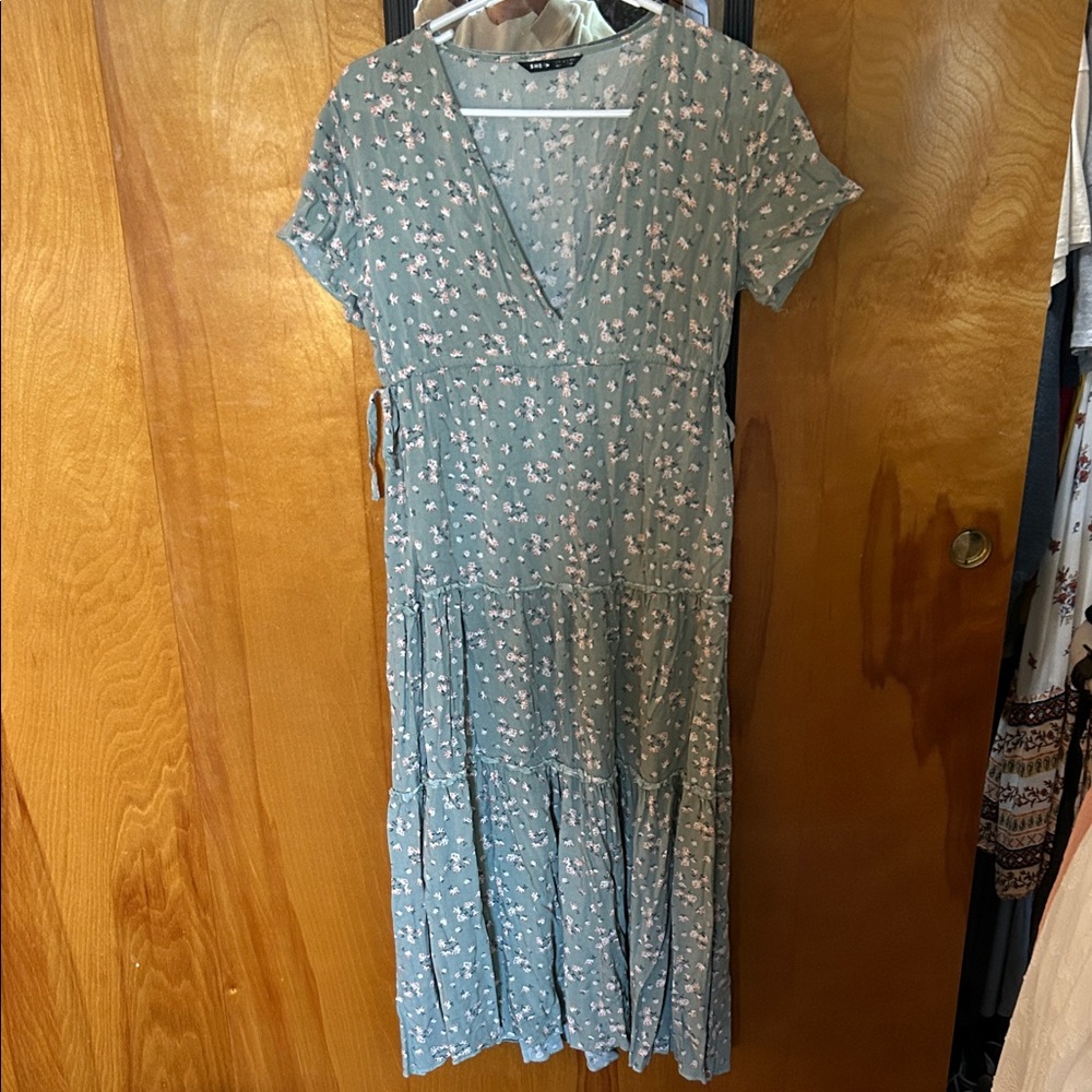 Floral Blue Maxi Dress